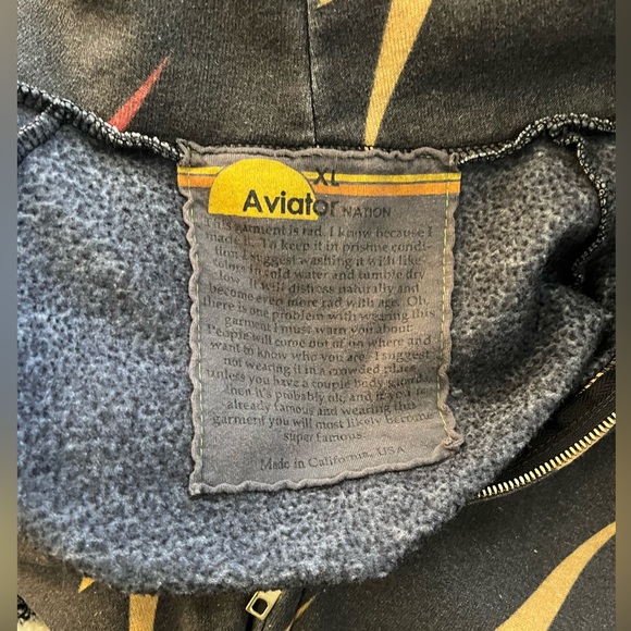 Aviator Nation Repeat Bolt Zip Up Hoodie - Picture 6 of 6
